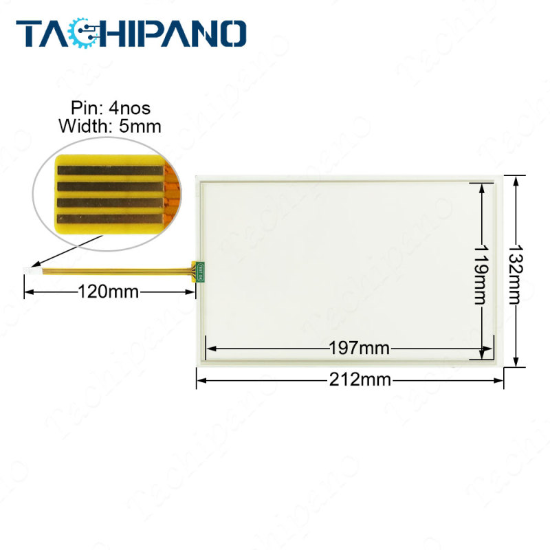 Touch screen glass panel for 6AG1124-0JC01-4AX0 6AG1 124-0JC01-4AX0 Siemens SSIPLUS HMI TP900 Comfort with Protective film