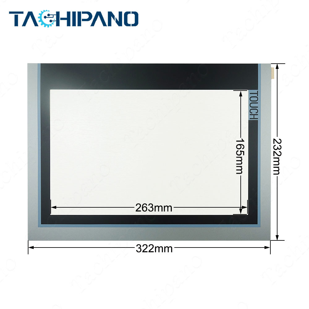 Touch screen glass panel for 6AV2124-0MC01-0AX0 6AV2 124-0MC01-0AX0 SIMATIC HMI TP1200 COMFORT with Protective film, LCD display