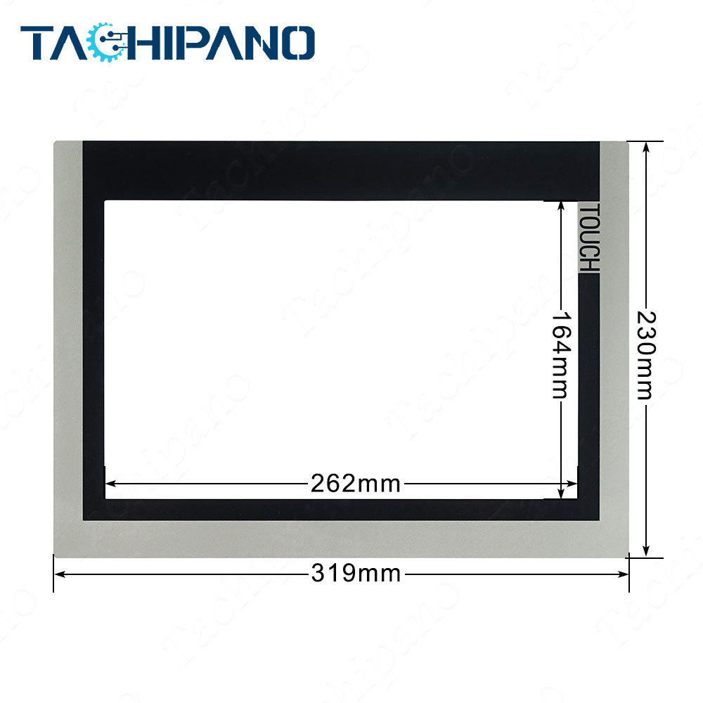 Touch screen glass panel for 6AV2144-8MC10-0AA0 6AV2 144-8MC10-0AA0 SIMATIC HMI TP1200 Comfort INOX with Protective film, LCD screen display