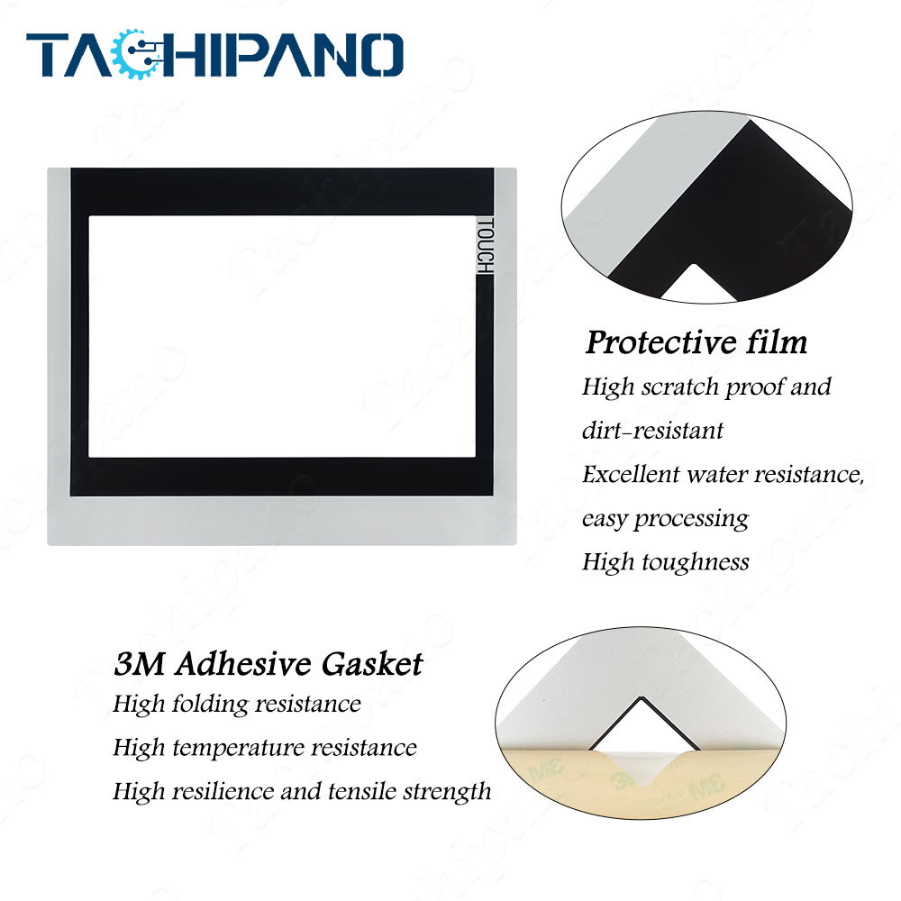 Touch screen glass panel for 6AV2144-8MC10-0AC0 6AV2 144-8MC10-0AC0 SIMATIC HMI TP1200 Comfort INOX Long with Protective film, LCD screen display