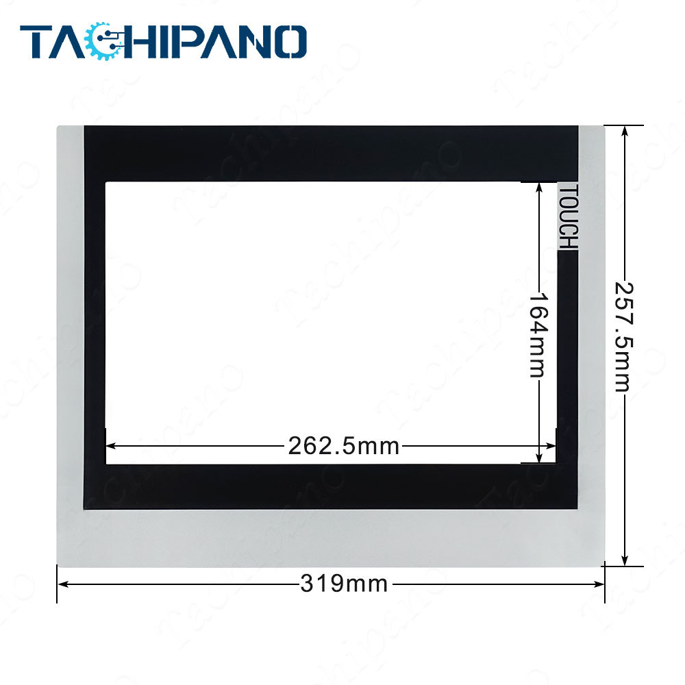 Touch screen glass panel for 6AV2144-8MC10-0AC0 6AV2 144-8MC10-0AC0 SIMATIC HMI TP1200 Comfort INOX Long with Protective film, LCD screen display
