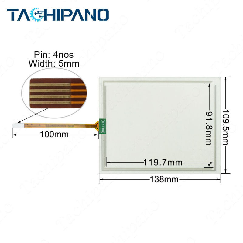 Touch screen panel for TP177 6" 6AV6640-0CA11-0AX0 6AV6 640-0CA11-0AX0 with Front overlay, LCD screen, Plastic Case Cover