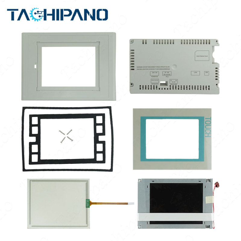Touch screen panel for TP177 6" 6AV6653-2BA01-0AA0 6AV6 653-2BA01-0AA0 with Front overlay, LCD screen, Plastic Case Cover