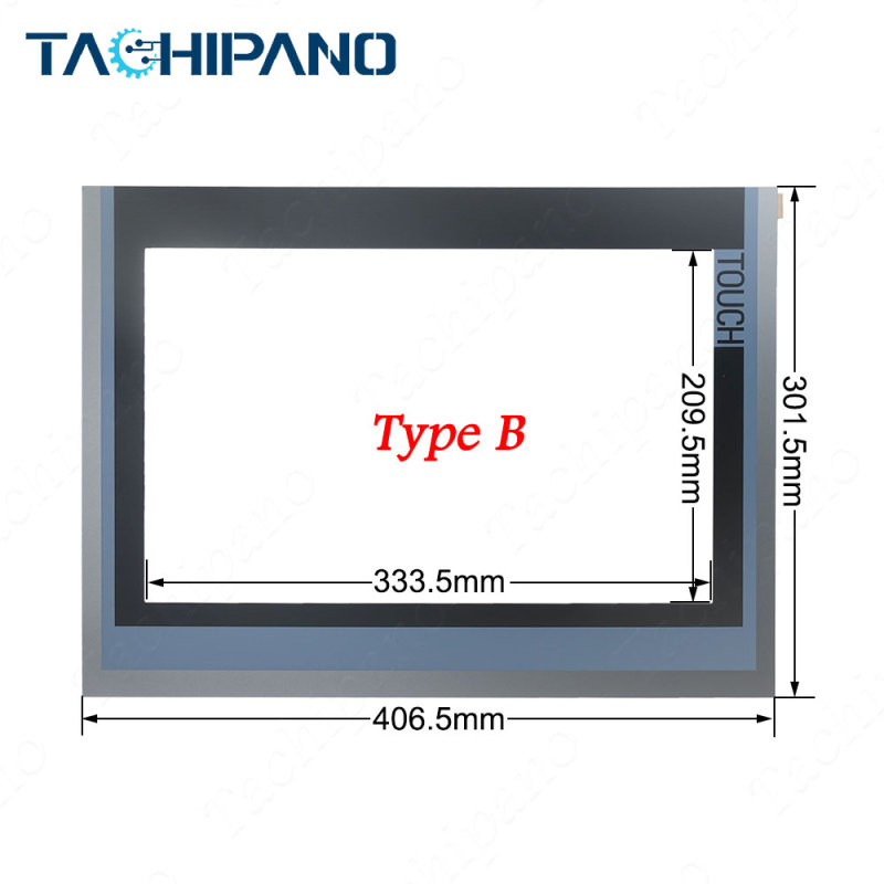 Touch Screen Panel Glass with Front overlay for 6AV2144-8QC10-0SL0 6AV2 144-8QC10-0SL0 SIMATIC HMI TP1500 COMFORT
