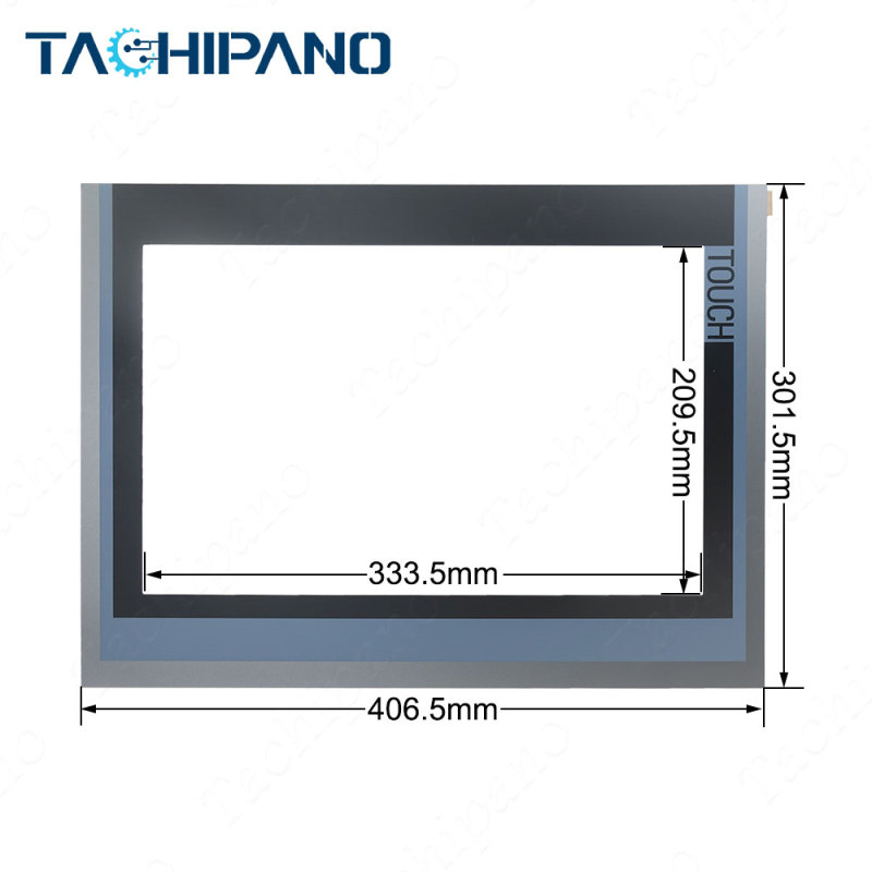 Touch Screen Panel Glass with Front overlay for 6AG1124-0QC02-4AX0 6AG1 124-0QC02-4AX0 SIPLUS HMI TP1500 Comfort