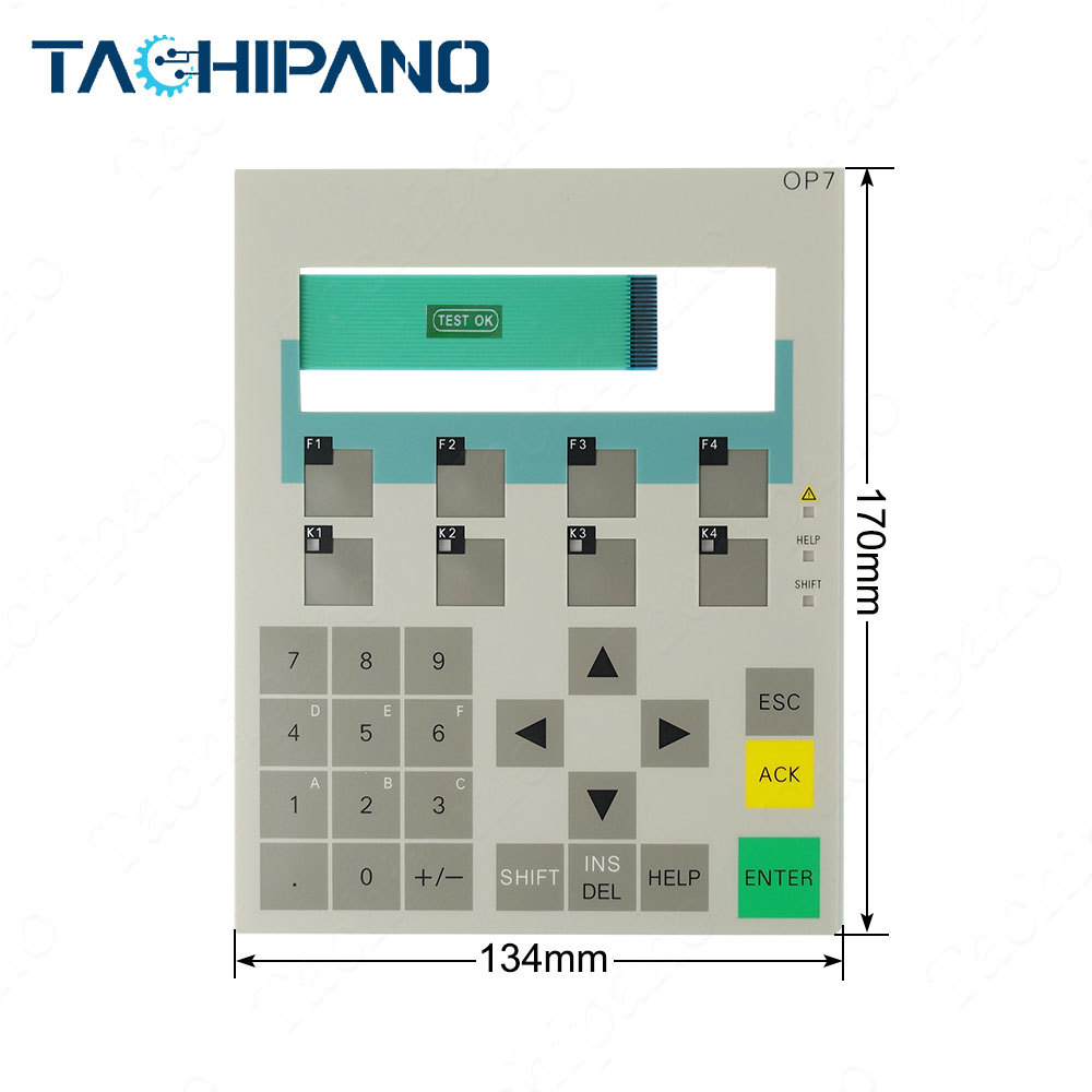 6AV3607-1JC00-0AX0 Membrane keypad Keyboard for 6AV3 607-1JC00-0AX0 Siemens OP 7/PP OPERATOR PANEL with Plastic Case Cover