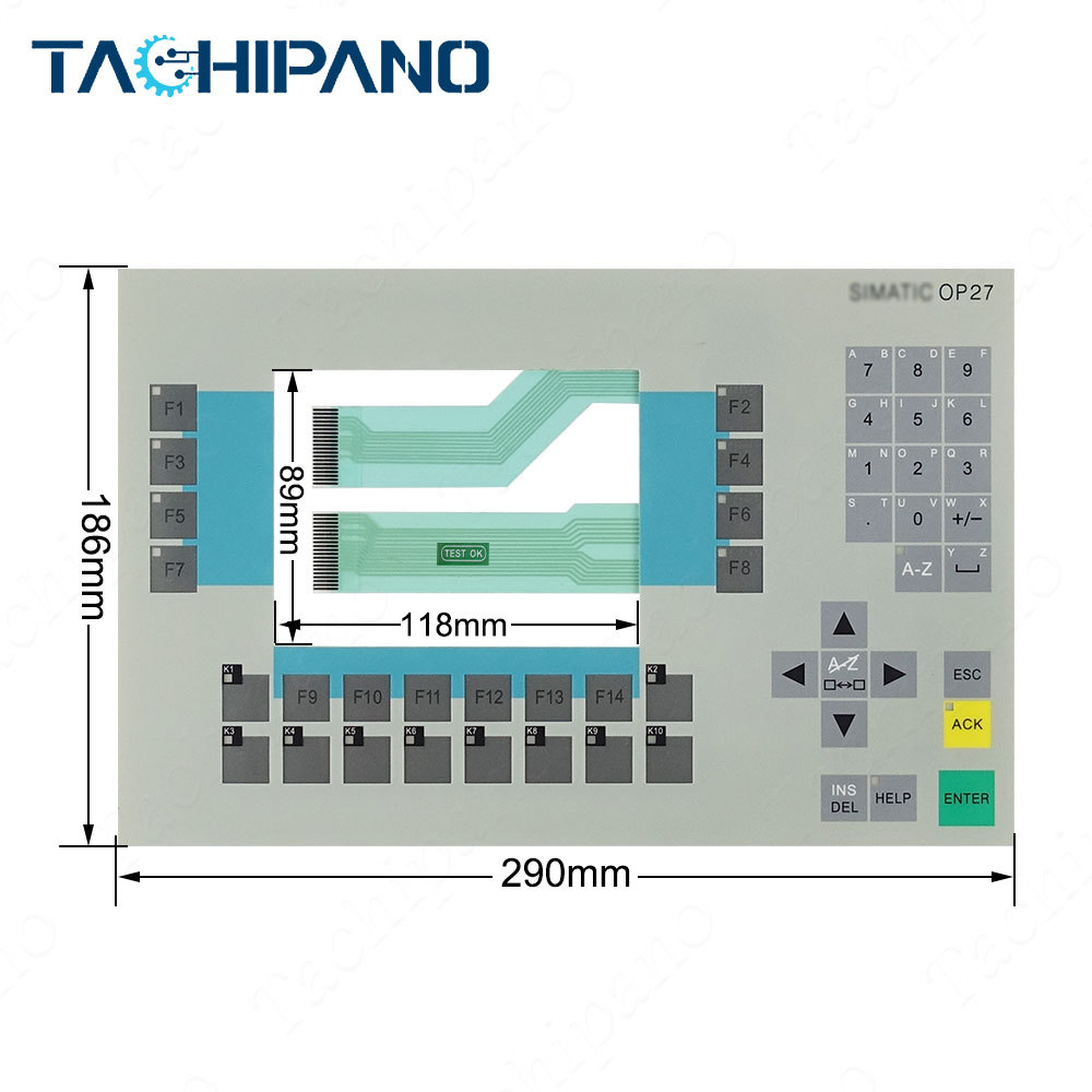 6AV3627-1LK00-0AX0 for Membrane Keypad 6AV3 627-1LK00-0AX0 OPERATOR PANEL OP27 for Switch Keyboard