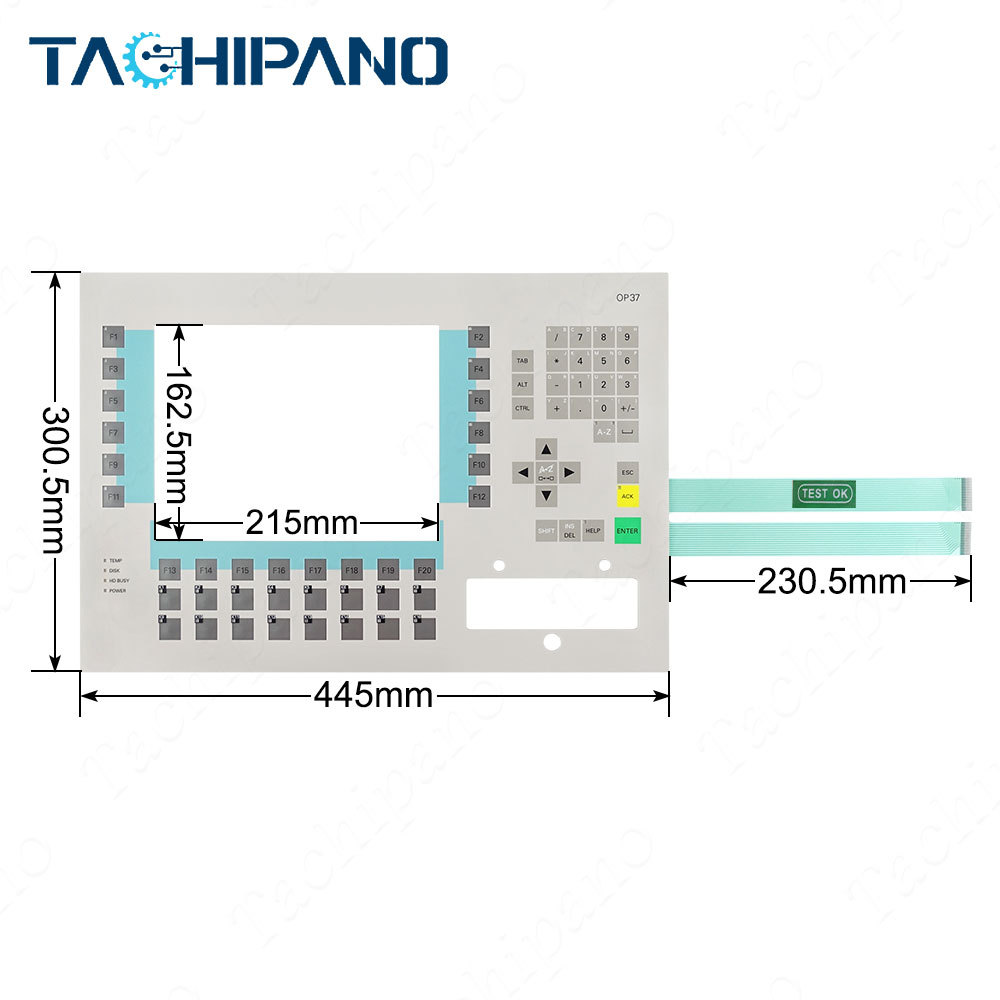 6AV3637-1LL00-0CX0 For Membrane keypad 6AV3 637-1LL00-0CX0 OP 37 OPERATOR PANEL switch keyboard