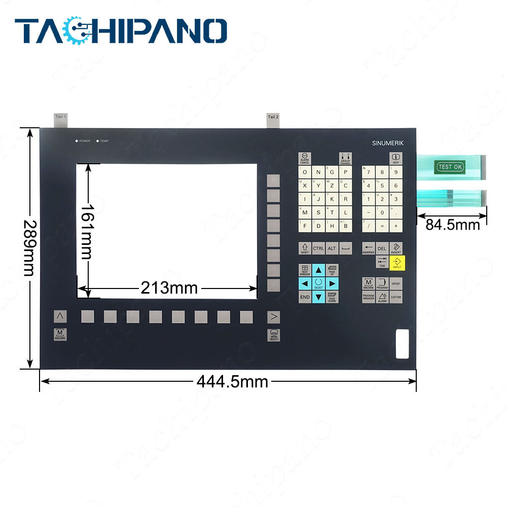 6FC5203-0AF00-0AA1 FOR SINUMERIK operator panel front OP 010, 10.4" TFT Membrane keypad keyboard switch 6FC5 203-0AF00-0AA1
