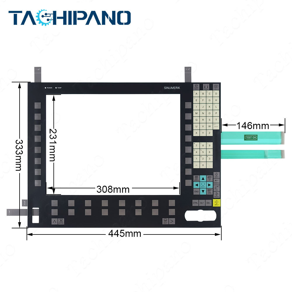 6FC5210-0DF22-2AA0 For Membrane keypad keyboard switch 6FC5 210-0DF22-2AA0 SINUMERIK operator panel front OP 015A, 15" TFT