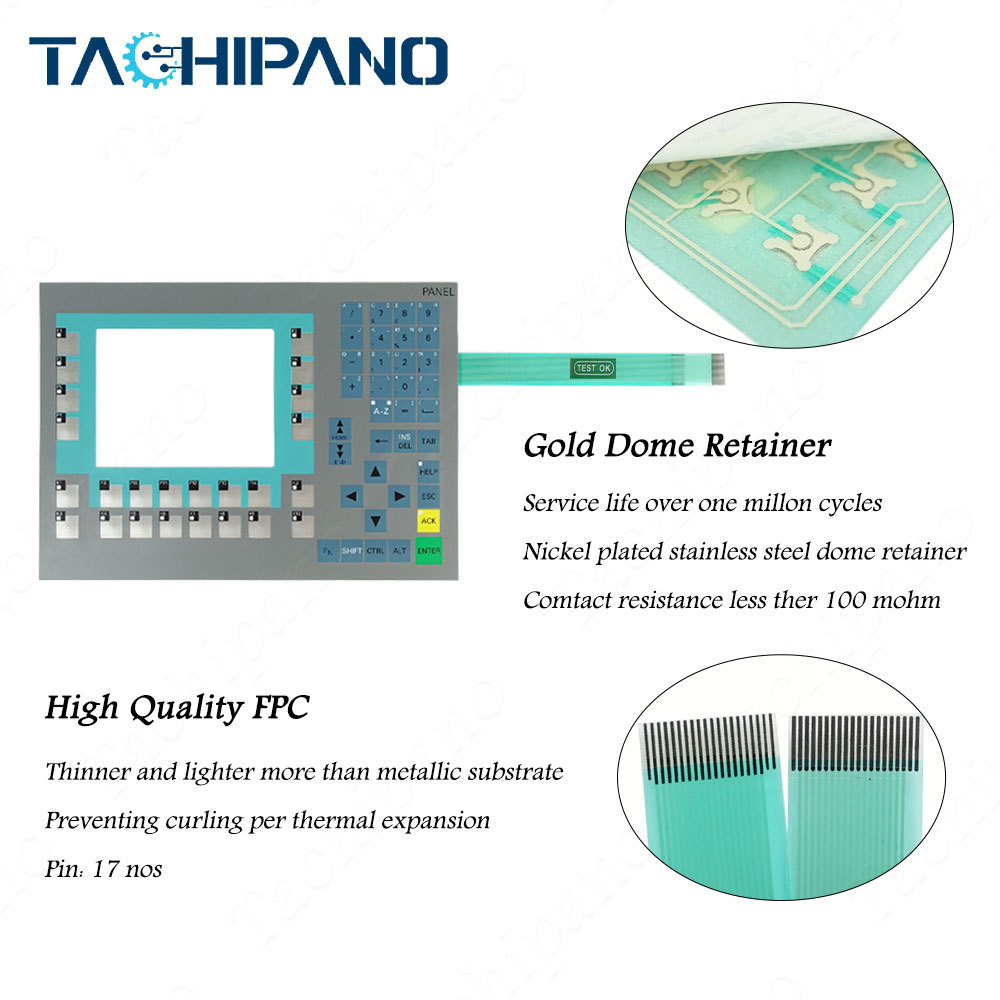 6AV6643-0BA01-1AX1 Membrane keypad Keyboard with Plastic Case Cover, LCD screen display for 6AV6 643-0BA01-1AX1 SIMATIC OP 277 6" Operator panel