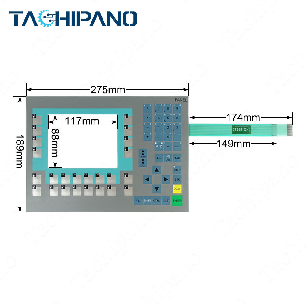 6AV6643-0BA01-1AX1 Membrane keypad Keyboard with Plastic Case Cover, LCD screen display for 6AV6 643-0BA01-1AX1 SIMATIC OP 277 6" Operator panel