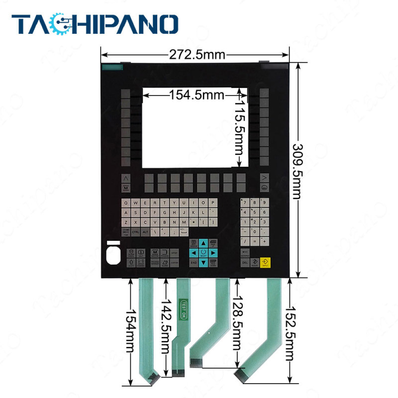 A5E00457943 Membrane switch for A5E00457943 SINUMERIK OPERATOR PANEL FRONT OP 08T; 8&quot; TFT Keypad Keyboard