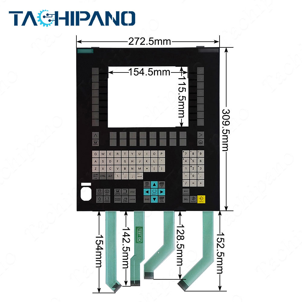 6FC5203-0AF04-1BA1 Membrane switch for 6FC5 203-0AF04-1BA1 SINUMERIK OPERATOR PANEL FRONT OP 08T; 8" TFT Keypad Keyboard