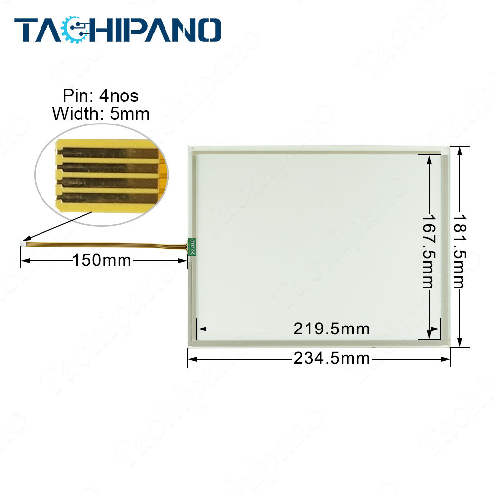 6AV6542-0AA15-1AX0 Touch Screen Panel Glass, Protective film, Membrane keypad for 6AV6 542-0AA15-1AX0 SIMATIC MP270 MULTI PANEL, 10