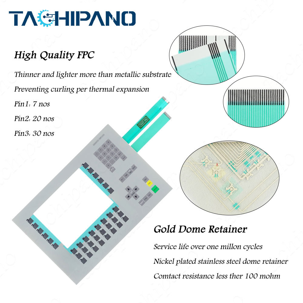 6AV6542-0AA15-1AX0 Touch Screen Panel Glass, Protective film, Membrane keypad for 6AV6 542-0AA15-1AX0 SIMATIC MP270 MULTI PANEL, 10