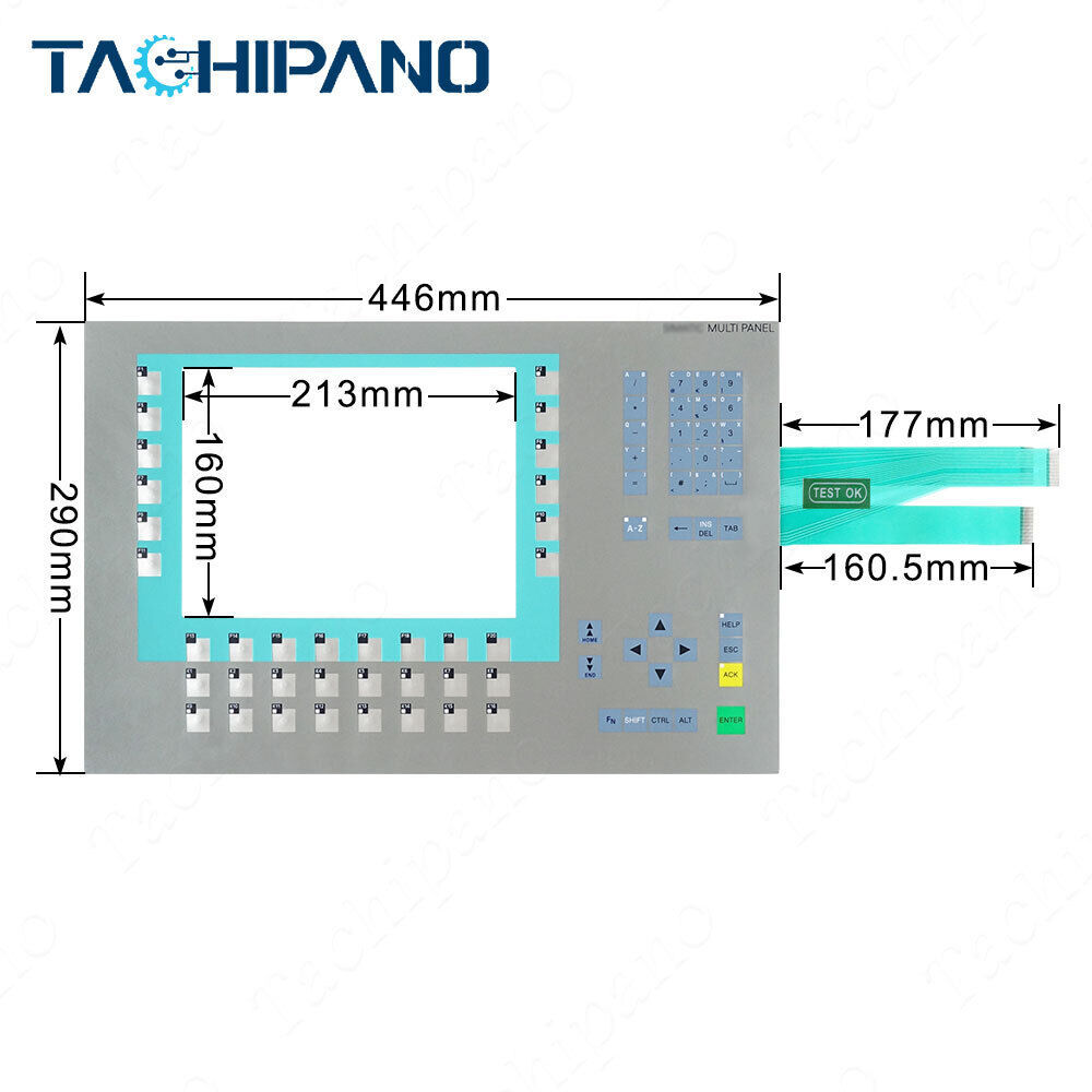 6AV6643-0DD01-1AX2 Membrane Keypad Keyboard for 6AV6 643-0DD01-1AX2 SIMATIC MP 277 10" KEY