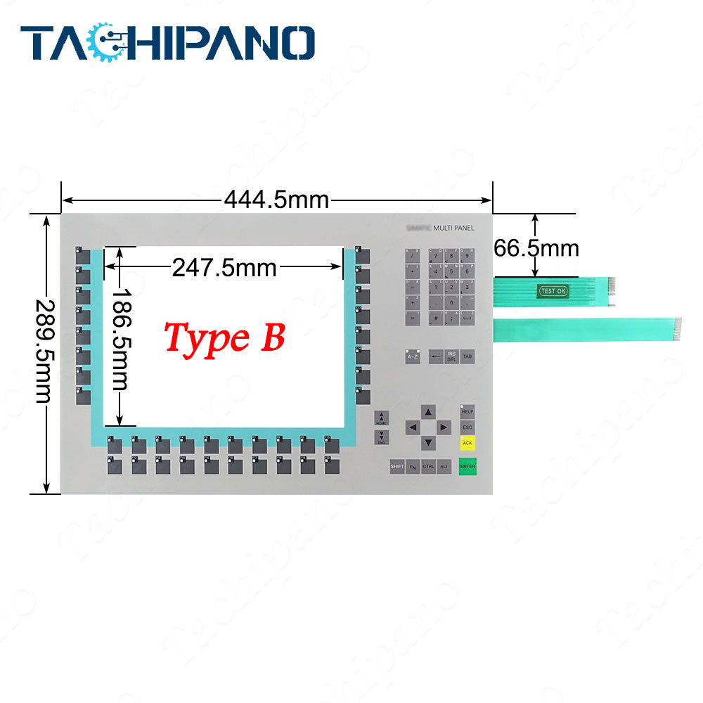 6AV6545-0AD10-0AX0 Membrane keypad Keyboard Switch for MP370 12" 6AV6 545-0AD10-0AX0