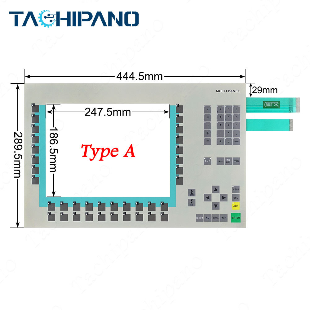 6AV6545-0AD10-0AX0 Membrane keypad Keyboard Switch for MP370 12" 6AV6 545-0AD10-0AX0