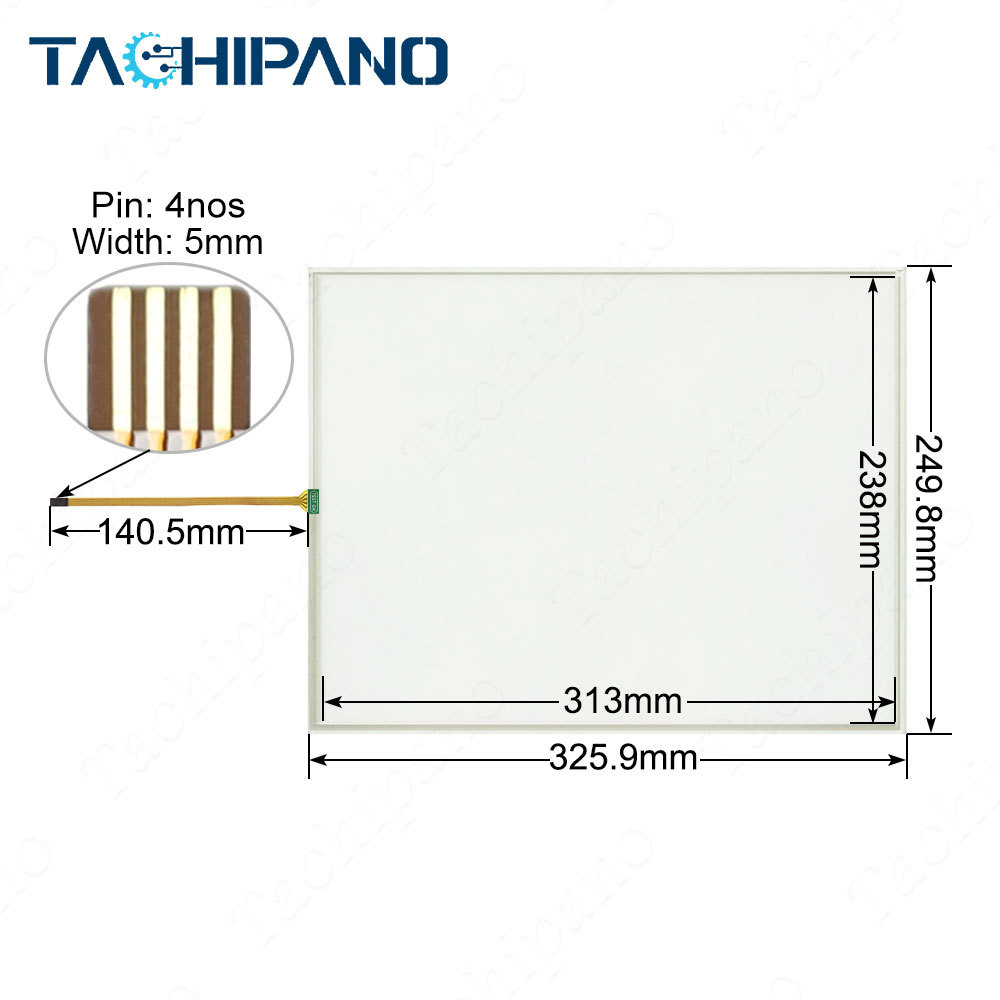 6AV6545-0DB10-0AX0 Touch screen panel with Protective overlay film for 6AV6 545-0DB10-0AX0 MP370 15"