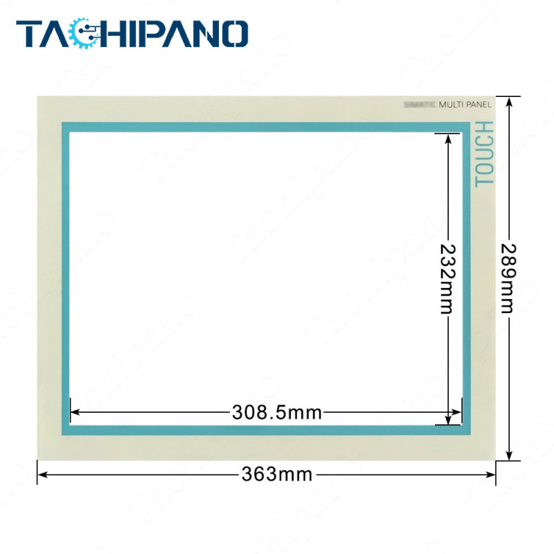 6AV6545-0DB10-0AX0 Touch screen panel with Protective overlay film for 6AV6 545-0DB10-0AX0 MP370 15"