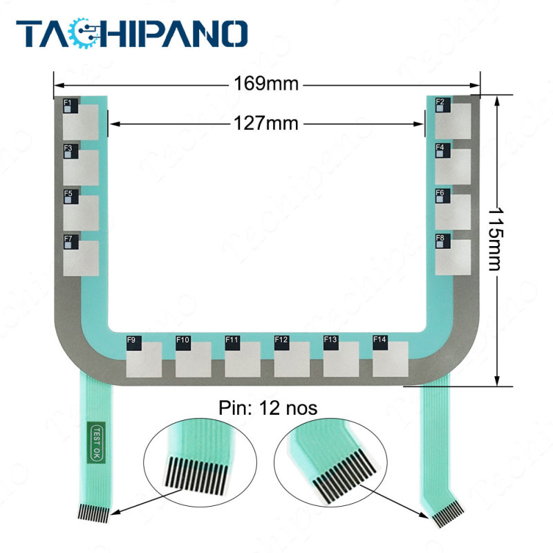 6AV6545-4BA16-0CX0 Touch screen glass + Front overlay + LCD display for 6AV6 545-4BA16-0CX0 SIMATIC MOBILE PANEL 170