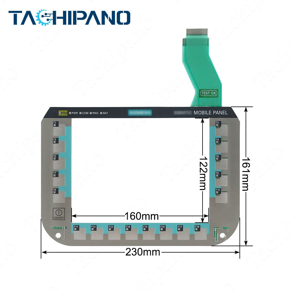 6AV6645-0CA01-0AX0 Touch screen panel + Membrane keypad keyboard for 6AV6 645-0CA01-0AX0 SIMATIC MOBILE PANEL 277 8"