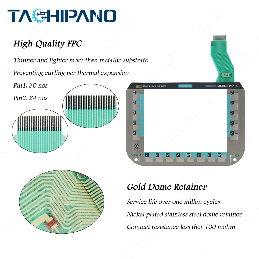 6AV6645-0CA01-0AX0 Touch screen panel + Membrane keypad keyboard for 6AV6 645-0CA01-0AX0 SIMATIC MOBILE PANEL 277 8"