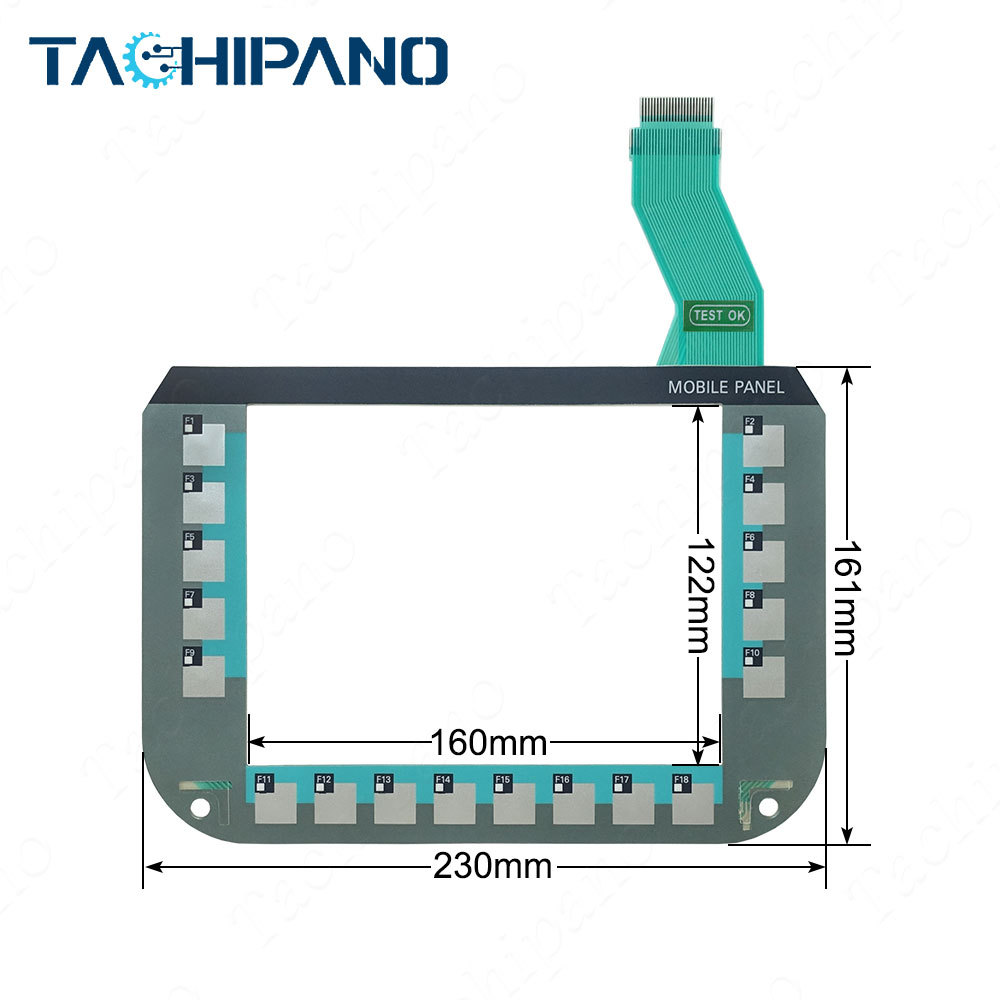 6AV6645-0CA01-0AX0 Touch screen panel + Membrane keypad keyboard for 6AV6 645-0CA01-0AX0 SIMATIC MOBILE PANEL 277 8"