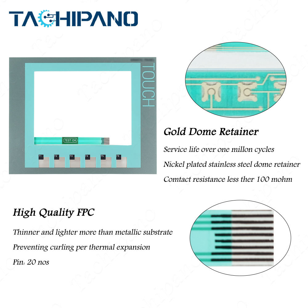 6AV6647-0AB11-3AX0 Touch screen panel + Membrane Keypad + Plastic case cover for SIMATIC HMI 6AV6 647-0AB11-3AX0 KTP600 Basic mono PN