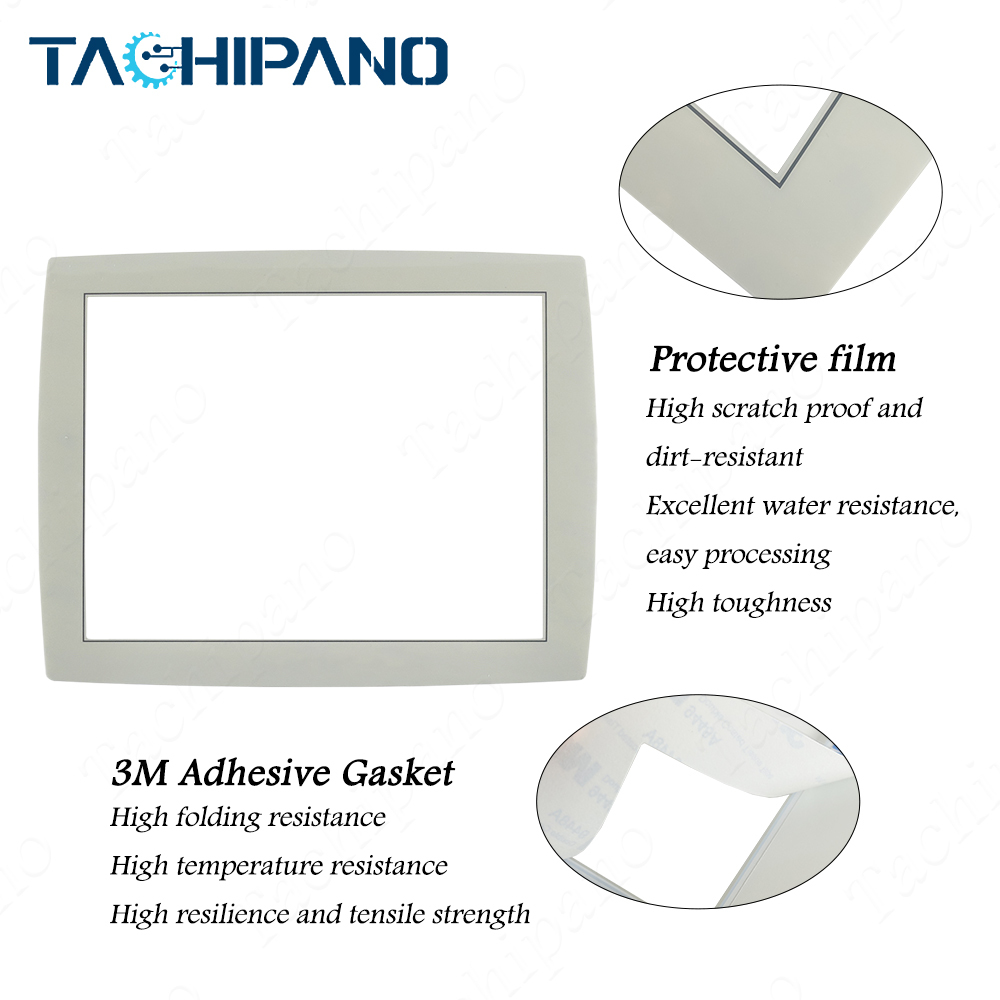 PP845A 3BSE042235R2 Touch screen panel glass with Protective film overlay for ABB panel 800 Controller