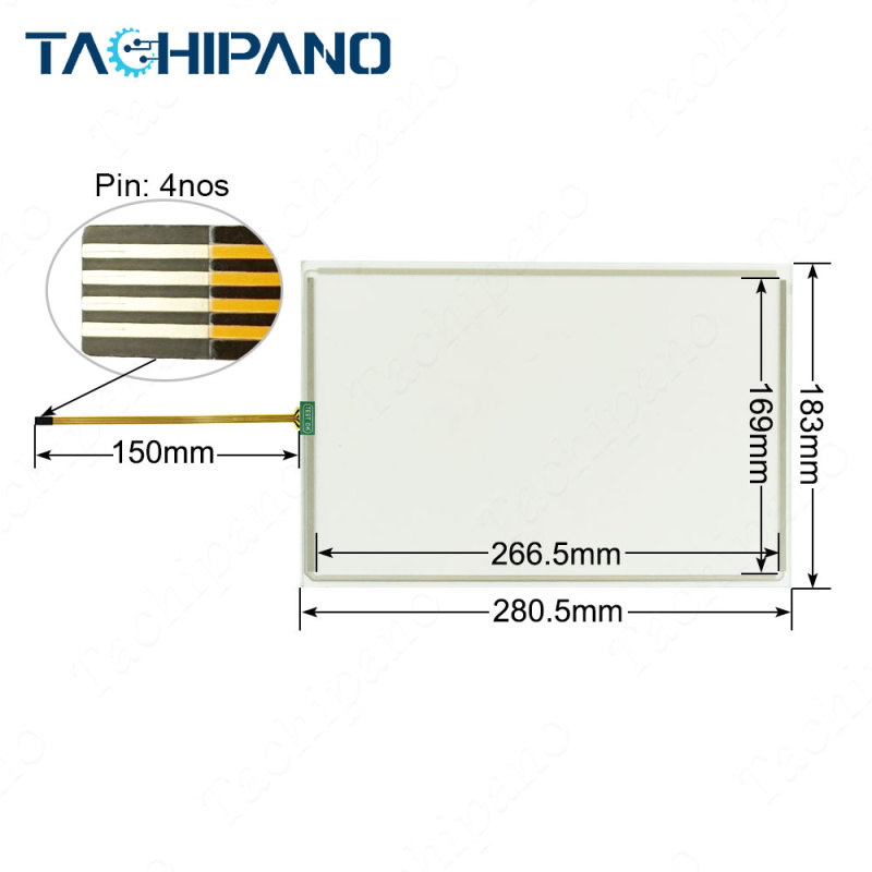 6AV2123-2MB03-0AX0 Front case cover, Touch screen panel, Membrane Keypad for 6AV2 123-2MB03-0AX0 SIMATIC HMI KTP1200 Basic