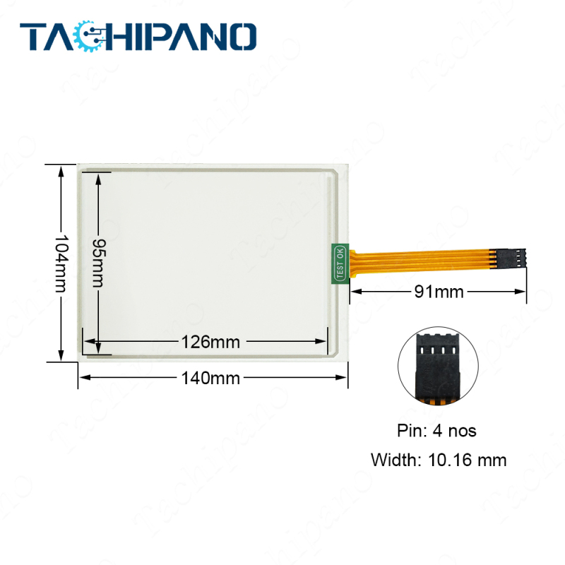 NQ5-TQ010-B NQ5TQ010B Touch Screen with Membrane keypad switch