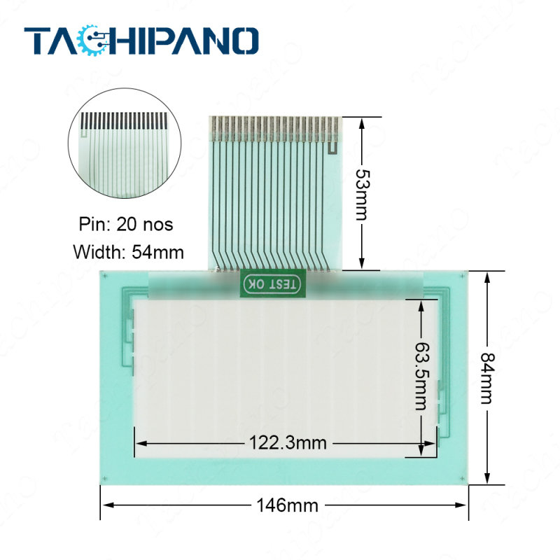 NT20S-ST122-V1 NT20S-ST121-V3 for Touch Screen Glass, Protective film Overlay