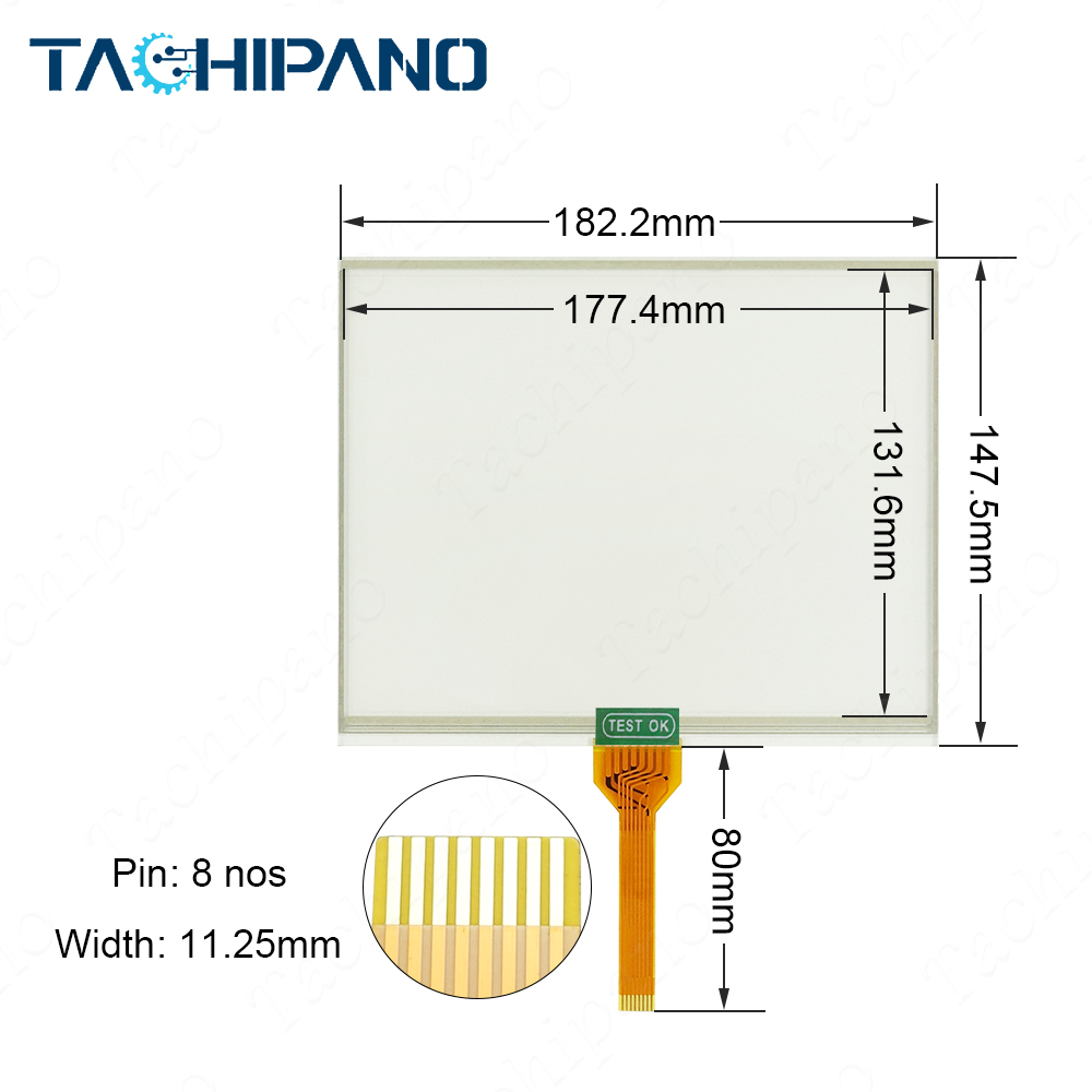 Touch screen panel glass for Gunze G084-01 G08401
