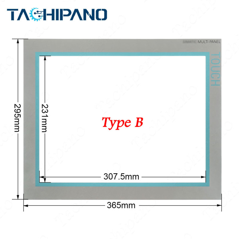 6AV7884-2AG10-2BA0 Touch screen panel, Protective film overlay for 6AV7 884-2AG10-2BA0 Panel PC 15"