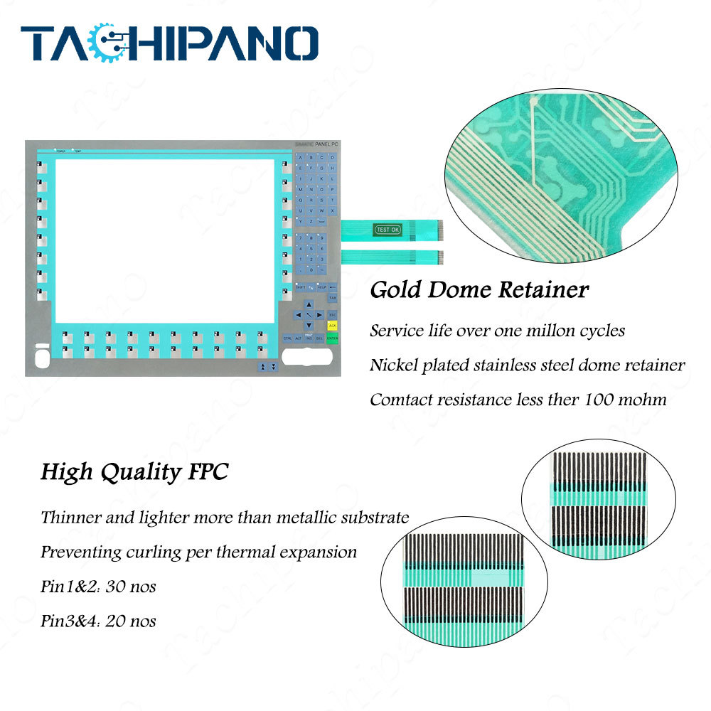 6AV7803-0BC20-2AC0 Membrane Switch for 6AV7 803-0BC20-2AC0 Panel PC 15" Keypad Keyboard