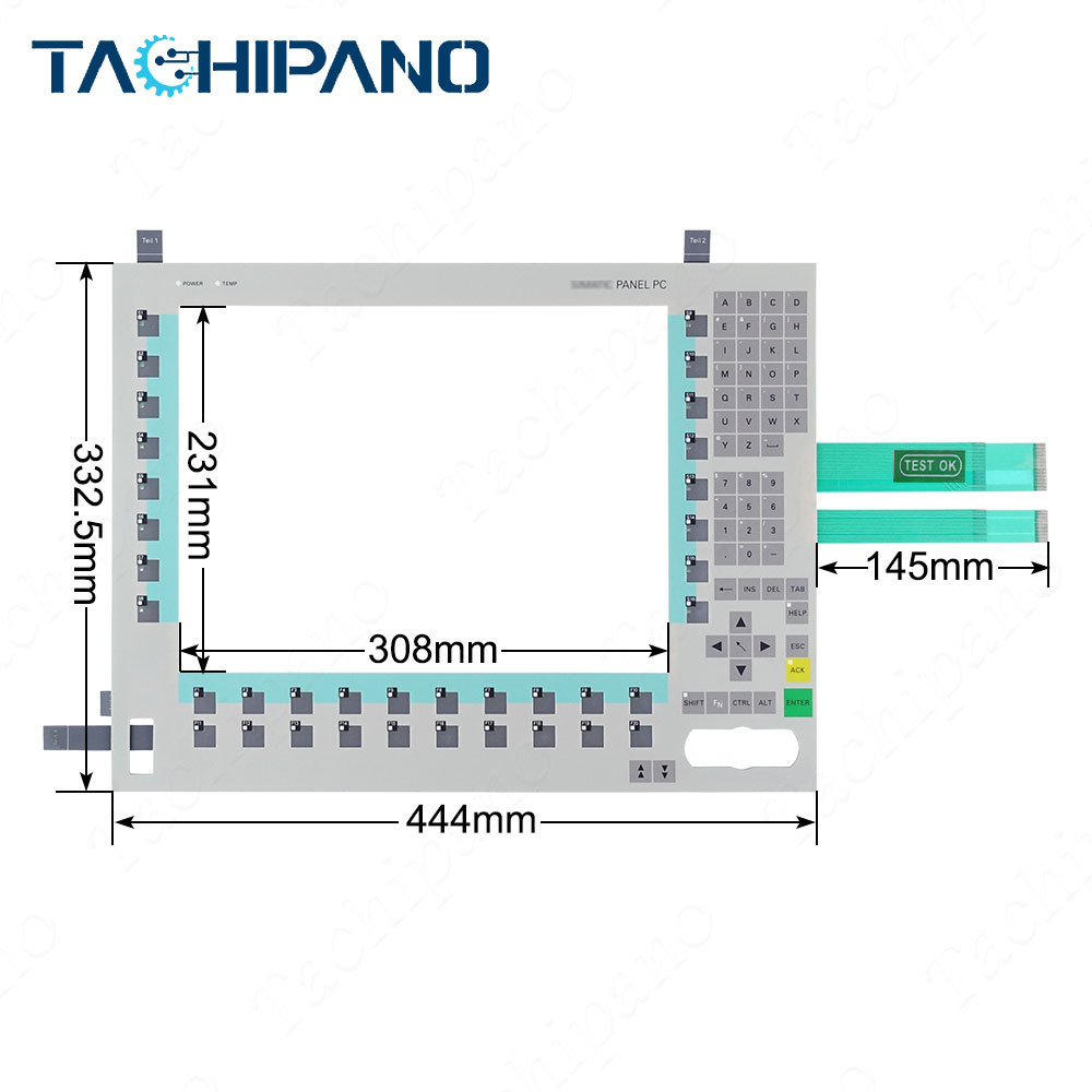 6AV7725-1BC10-0AB0 Membrane Switch for 6AV7 725-1BC10-0AB0 Panel PC 670 15" Keypad Keyboard