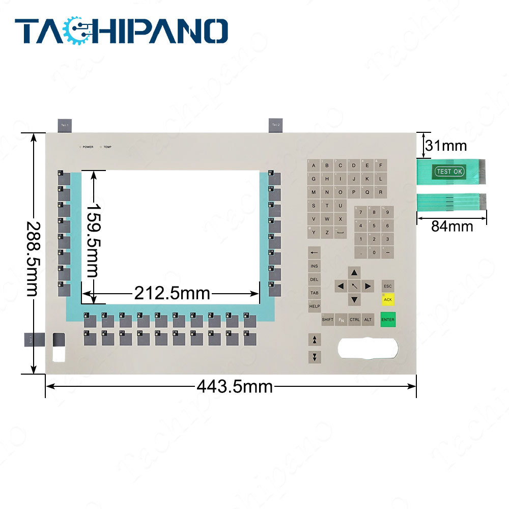 6AV7611-0AA10-0CE0 Membrane Switch Keypad Keyboard for 6AV7 611-0AA10-0CE0 Panel PC 670 10"
