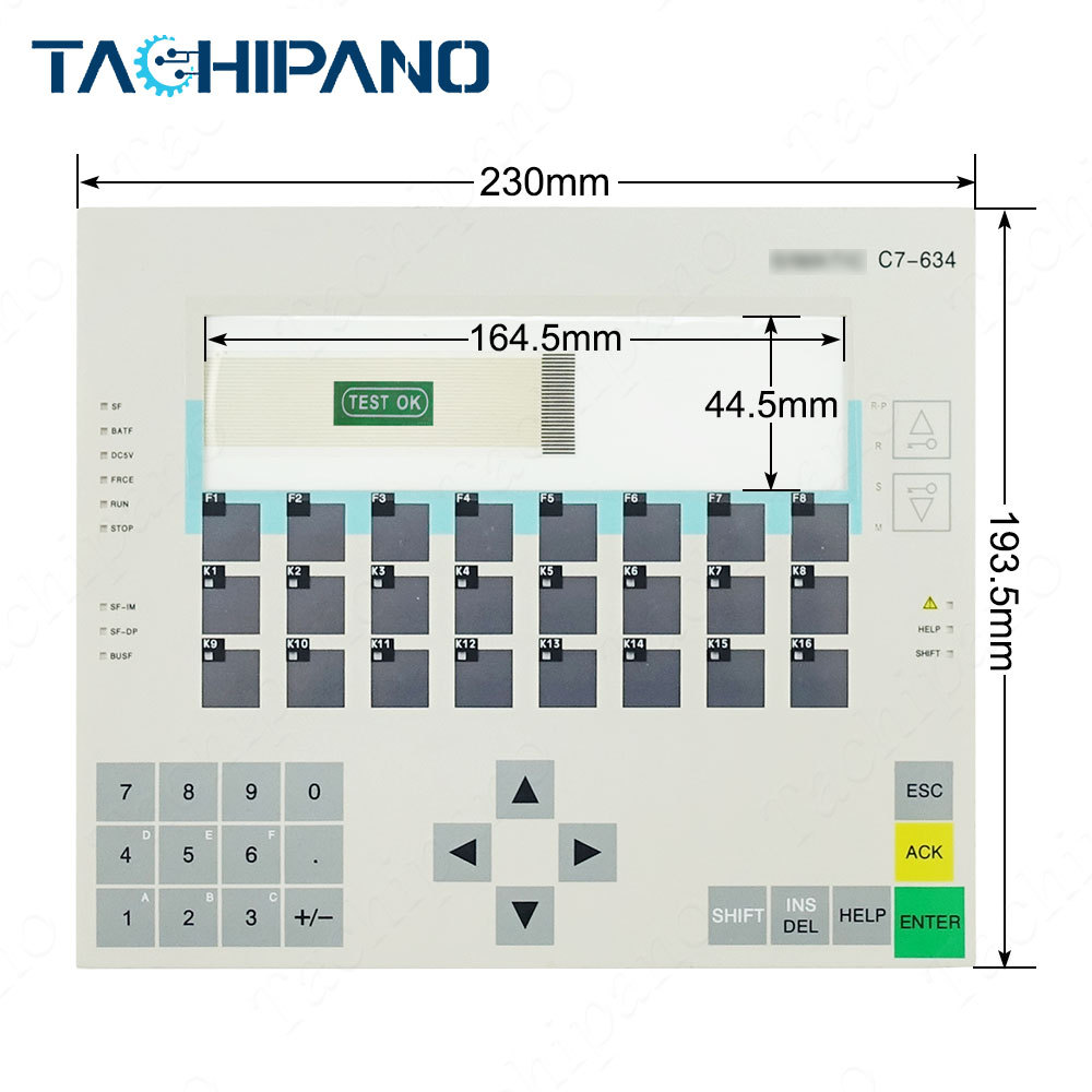 6ES7634-1DF00-0AE3 Front Pleastic Case, Membrane Keypad For 6ES7 634-1DF00-0AE3 C7-634