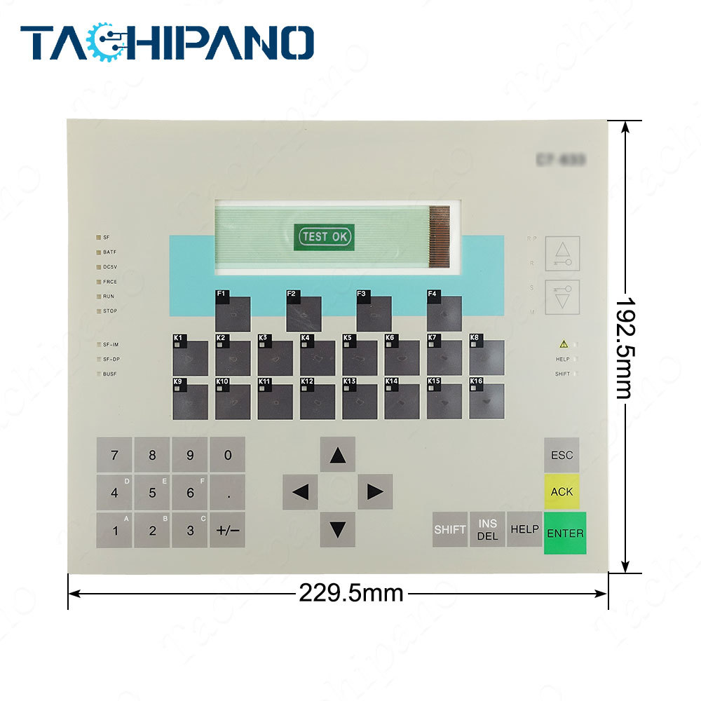 6ES7633-1DF00-0AE3 Front Pleastic Case, Membrane Keypad For 6ES7633-1DF00-0AE3 C7-633