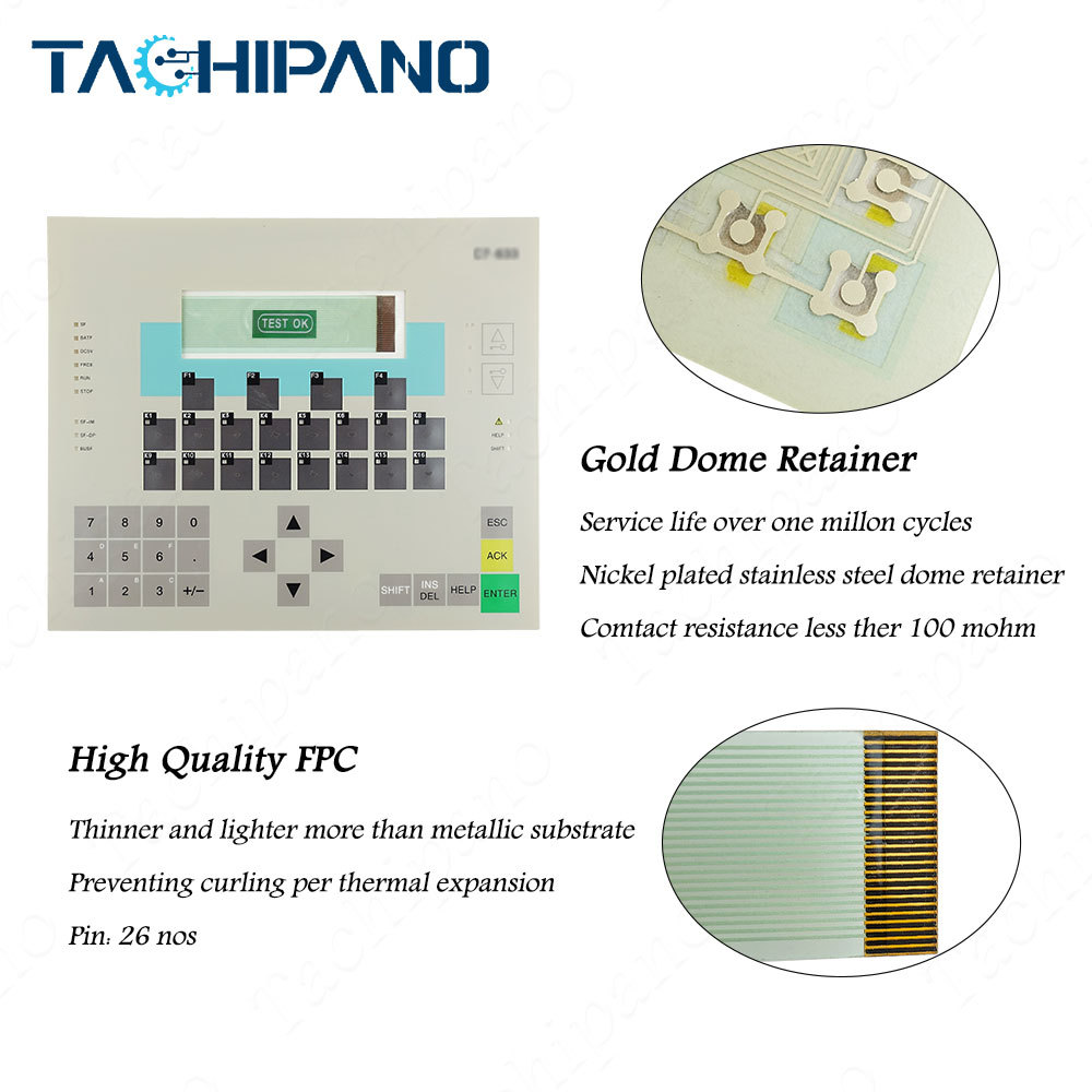 6ES7633-1DF00-0AE3 Front Pleastic Case, Membrane Keypad For 6ES7633-1DF00-0AE3 C7-633