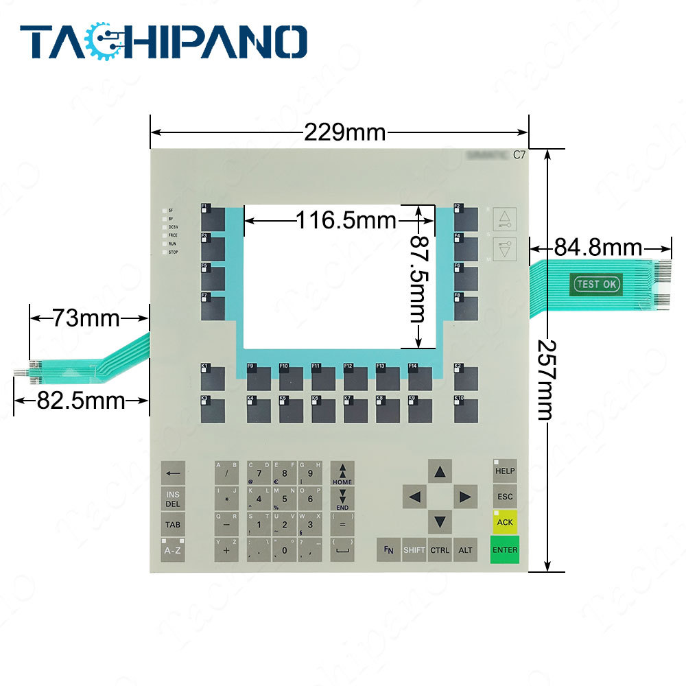 6ES7636-2EC00-0AE3 Membrane Switch for 6ES7 636-2EC00-0AE3 C7-636 Keypad Keyboard