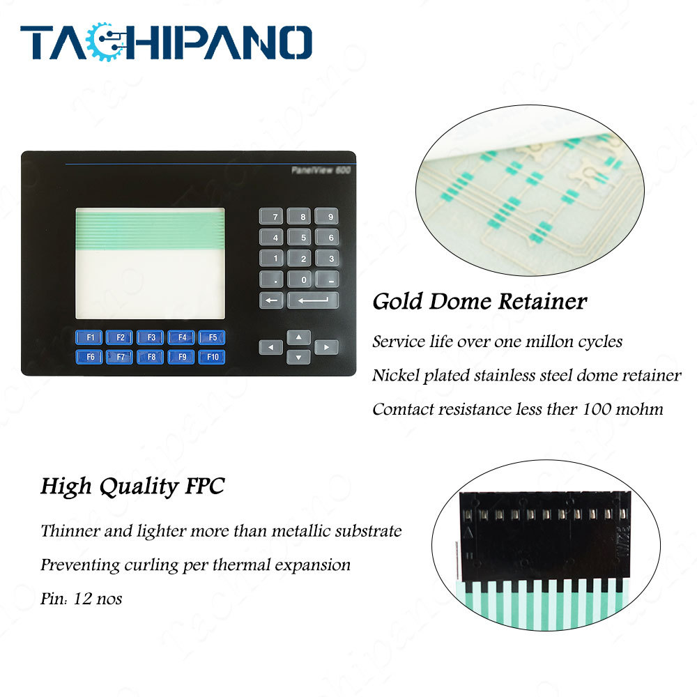 2711-K6C1 2711-K6C1L1 Plastic Case Cover, Membrane Keypad, Acrylic glass for 2711-K6C1 2711-K6C1L1 PanelView Standard 600 Color
