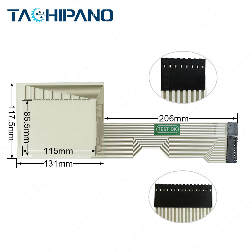 2711-B6C1 2711-B6C1X 2711-B6C1L1 Plastic Case Cover, Membrane Keypad, Touch Screen Glass for 2711-B6C1 2711-B6C1X 2711-B6C1L1 PanelView Standard 600 Color
