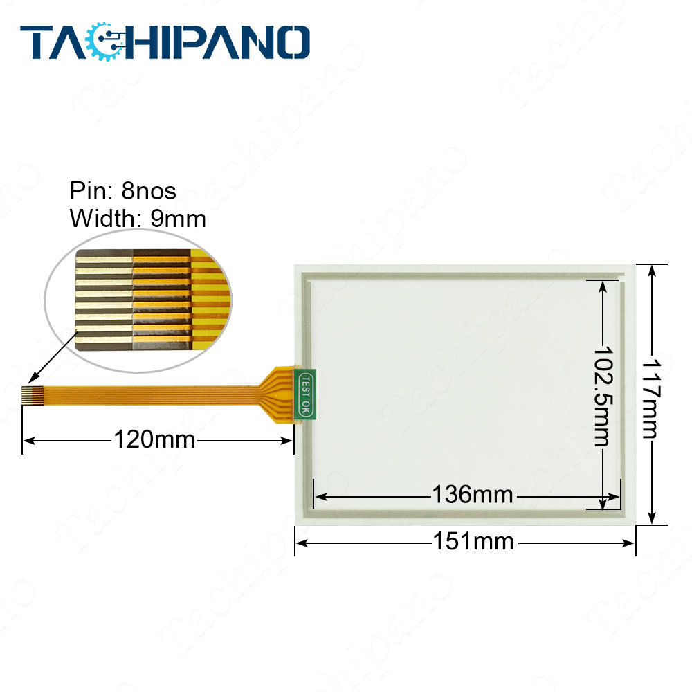 A05B-2255-C100#EAW Touch screen panel for A05B-2255-C100#EAW Teach Pendant Panel Glass