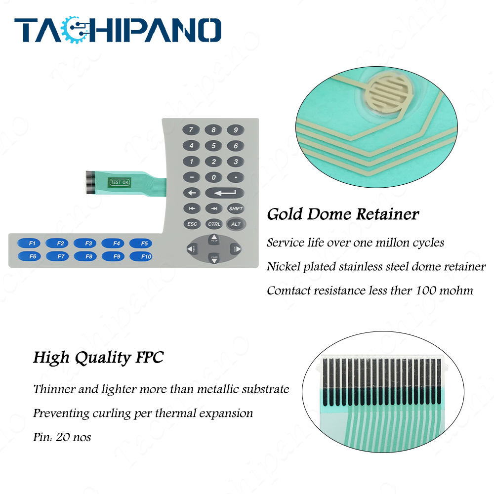 2711P-B6C5A8 2711P-B6C20A8 Plastic Case, Touch Screen, Membrane Keypad for PanelView Plus 600