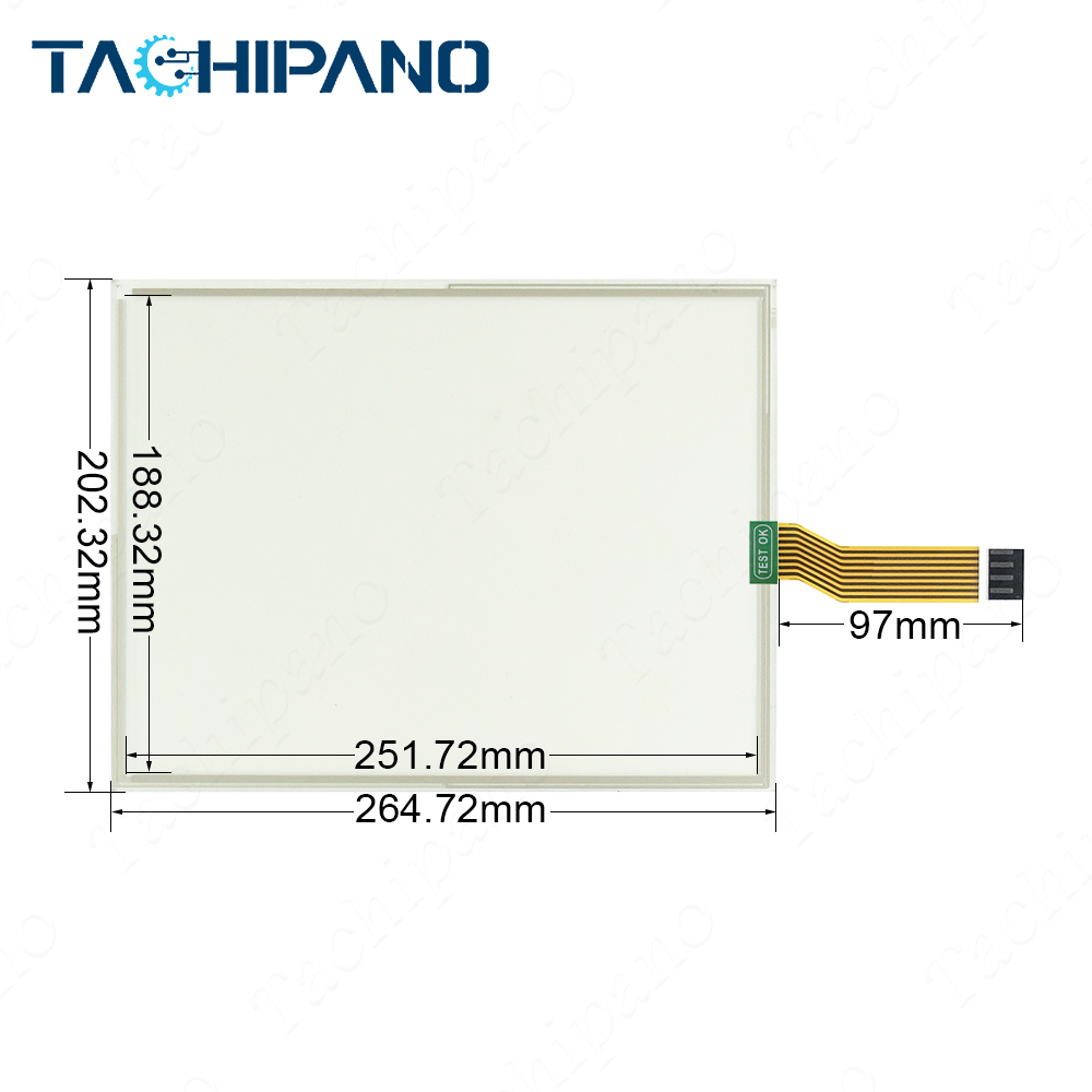 2711P-B12C15A1 2711P-B12C15A2 Front Plastic Case, Touch Screen, Membrane Keypad for PanelView Plus 1250