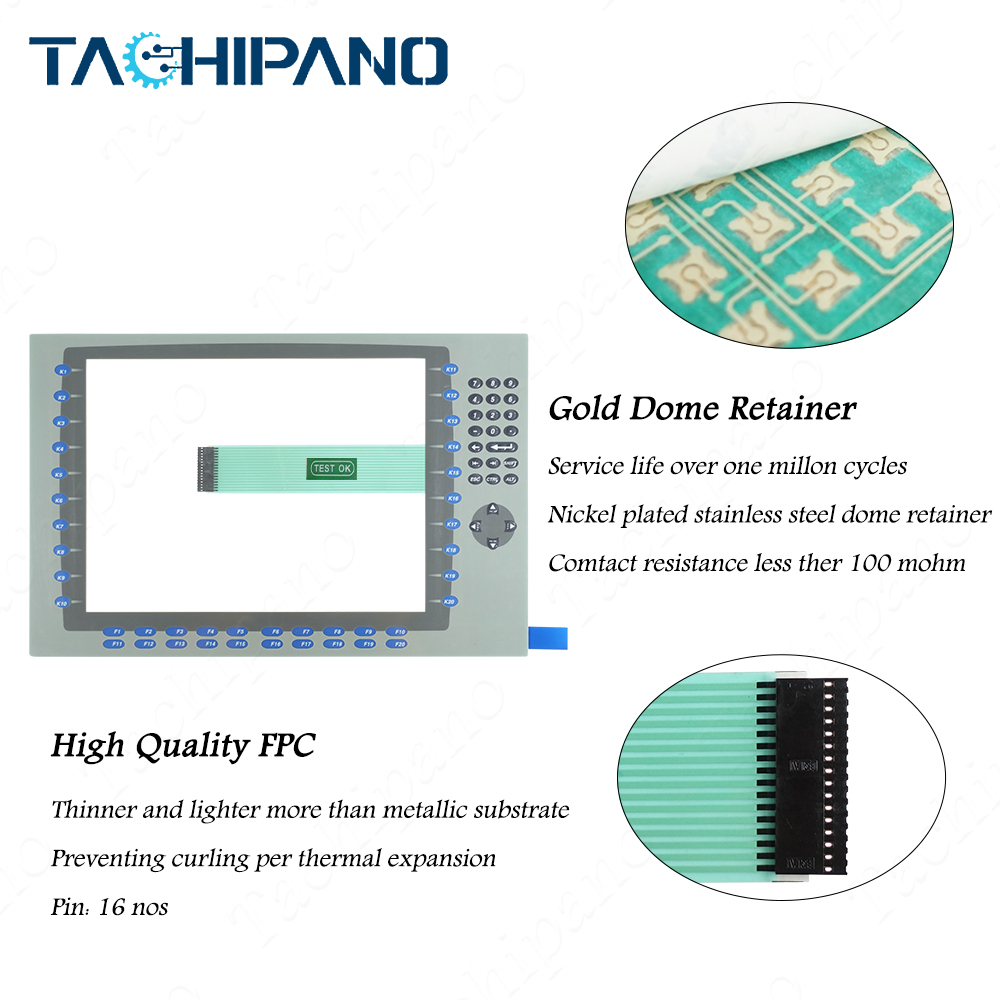 2711P-B15C15A1 2711P-B15C15A2 Front Plastic Case, Touch Screen, Membrane Keypad for PanelView Plus 1500