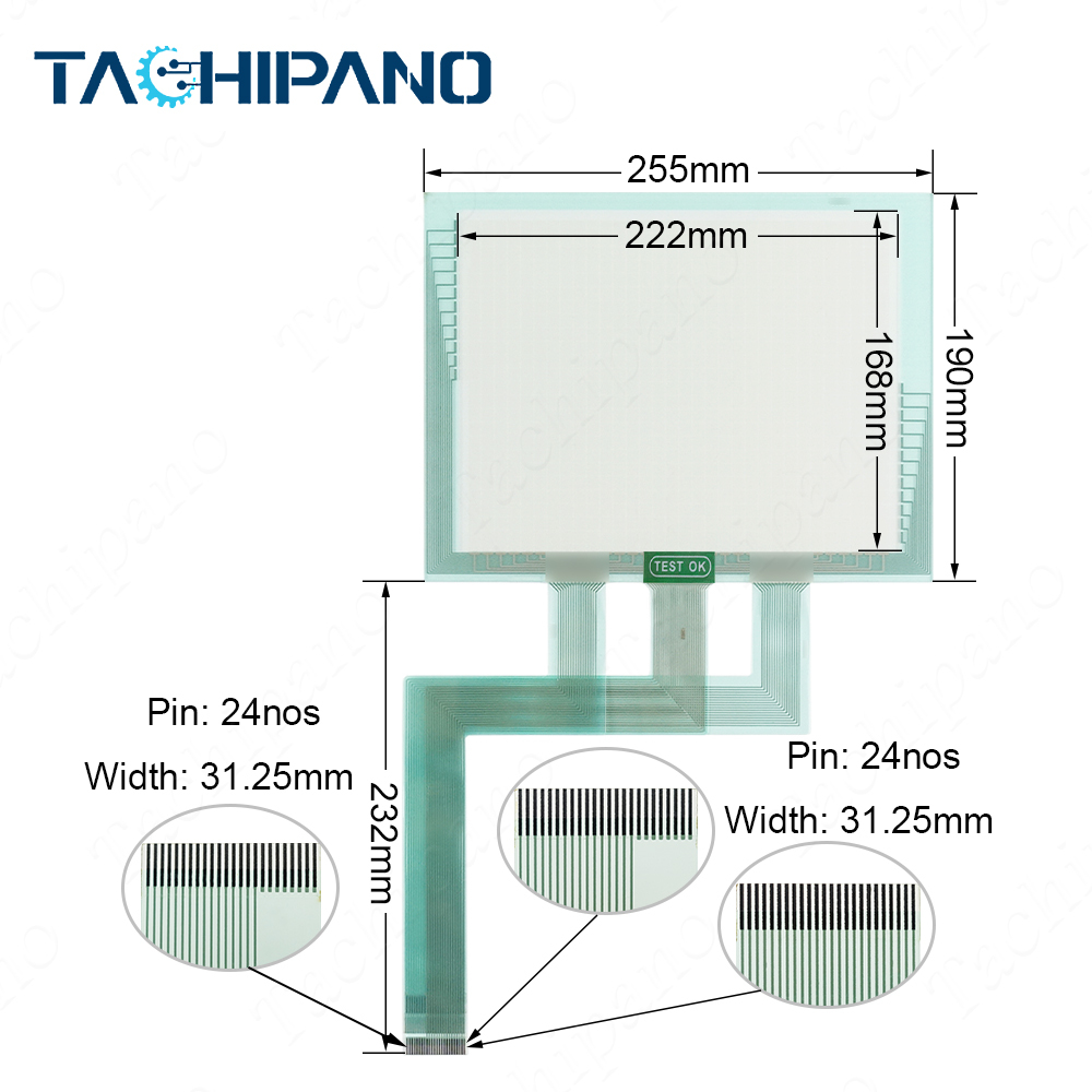 QPI31200C2P-A QPI31200C2P-B for Touch Screen Panel Glass, Protective film
